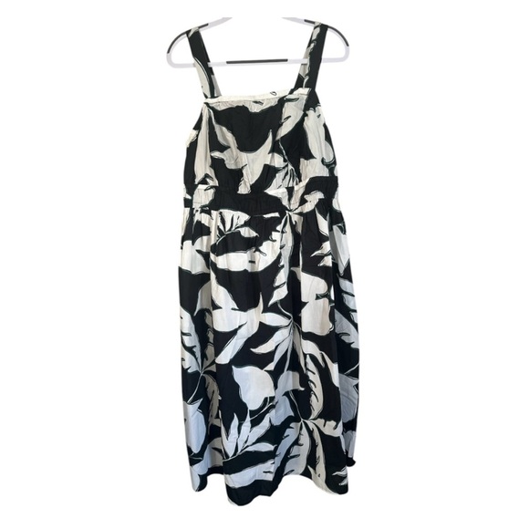 Lane Bryant Black and White Halter Midi Sundress - Picture 1 of 10